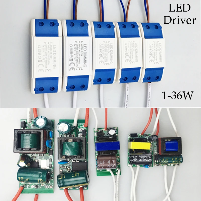3 Вт-36 Вт Светодиодный драйвер с регулируемой яркостью/не AC85-265V постоянного тока
