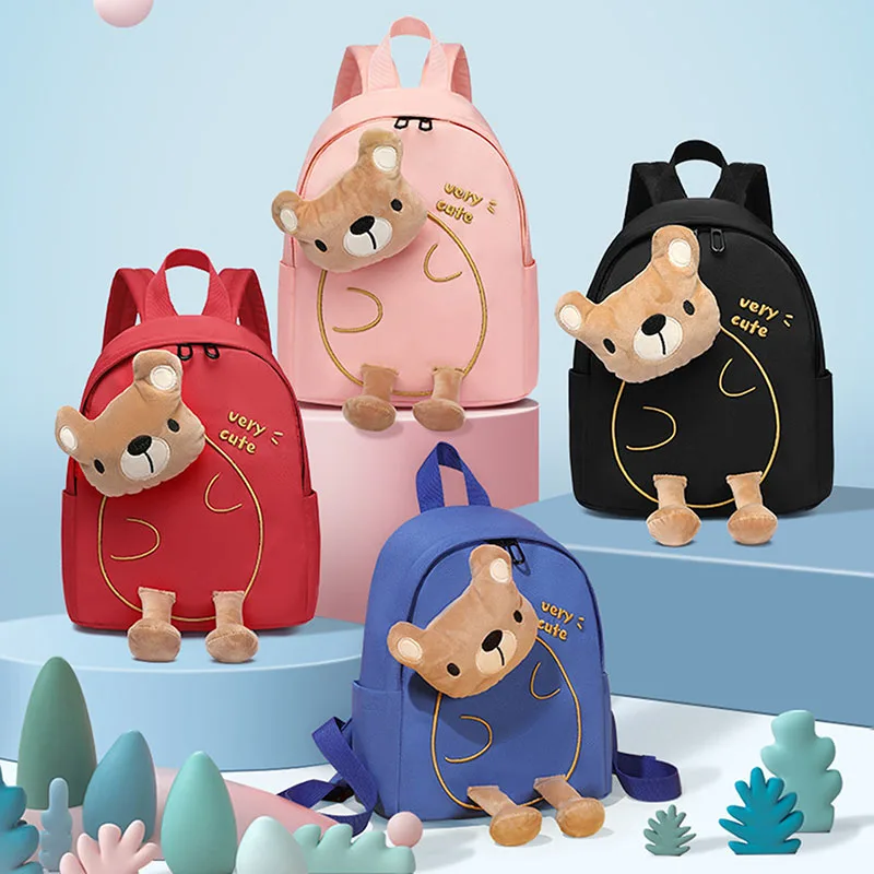 Милый рюкзак с мультяшным медведем детские сумки модная детская сумка для