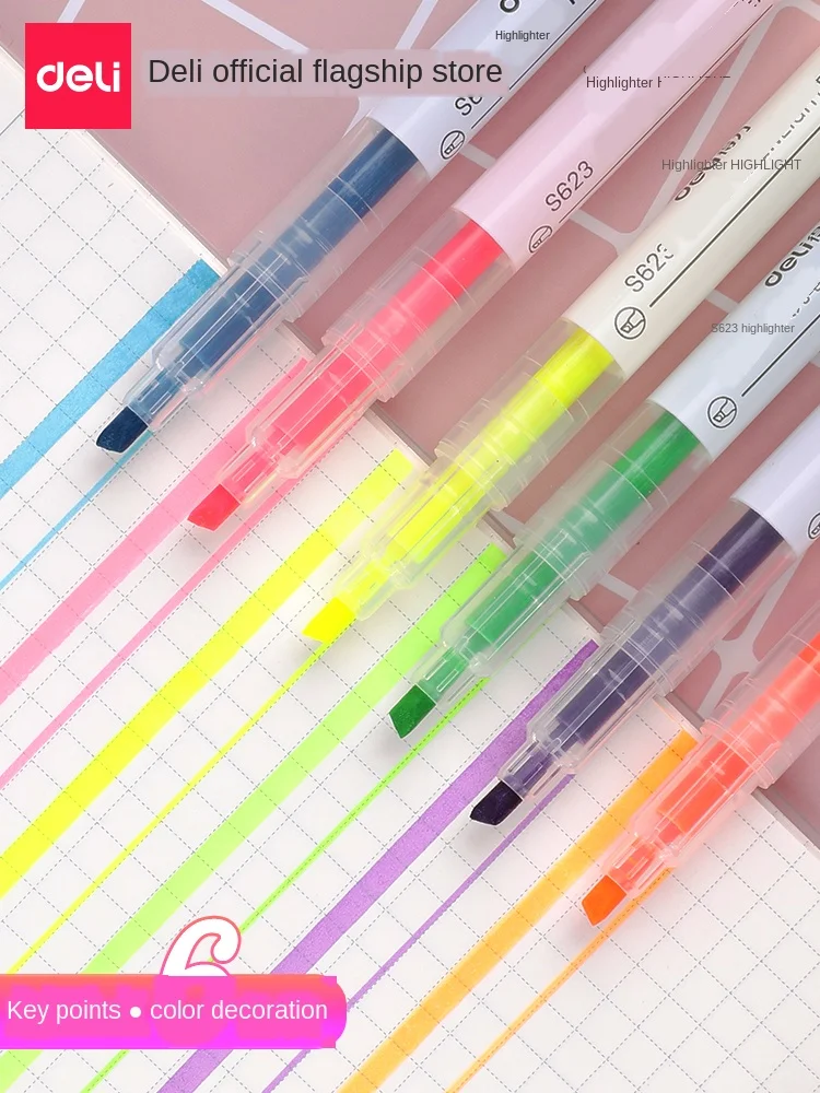 Высокий светильник er ручки флуоресцентных маркеров с студентов грубых штрихов