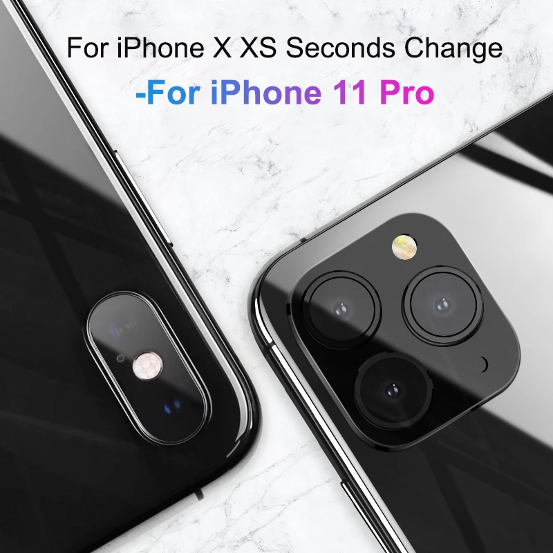 Для iPhone X XS MAX Сменный объектив камеры с секундой + для 11 Pro камера силиконовый