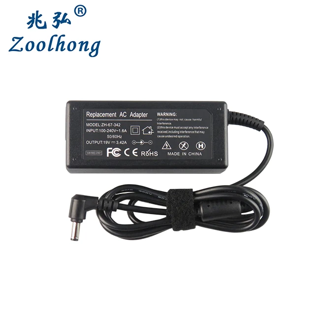 19V 3.42A 5.5X2.5mm Laptop Charger AC Adapter Power Supply For Acer Asus laptop A43E X43BU S-7200 SADP-65KB Portable | Компьютеры и