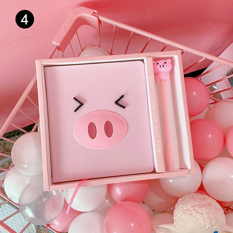 Свинья журнал ручка для записной книжки набор прекрасные подарки девочек PP