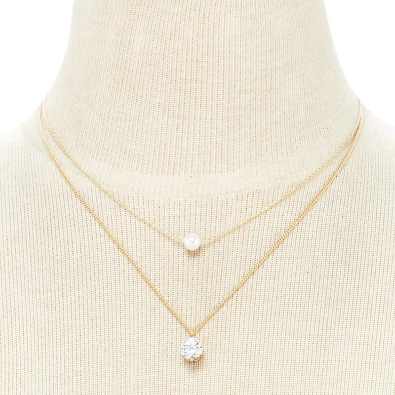 Цепочка с имитацией жемчуга XL320 многослойное ожерелье кулоном в уличном стиле