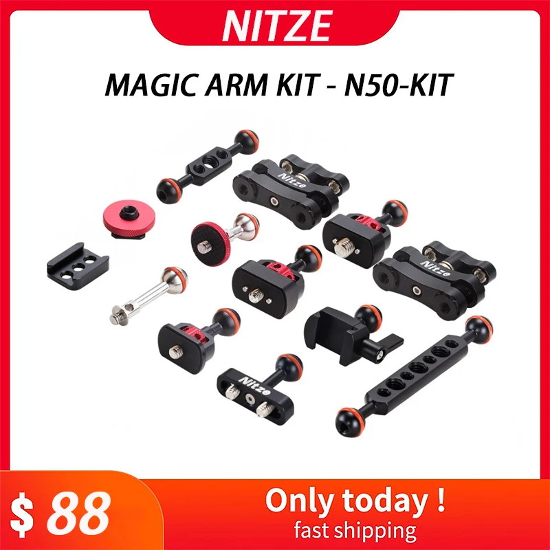 NITZE MAGIC ARM KIT - N50-KIT Nitze magic arm состоит из девяти видов интерфейсов и двух удлинителей |