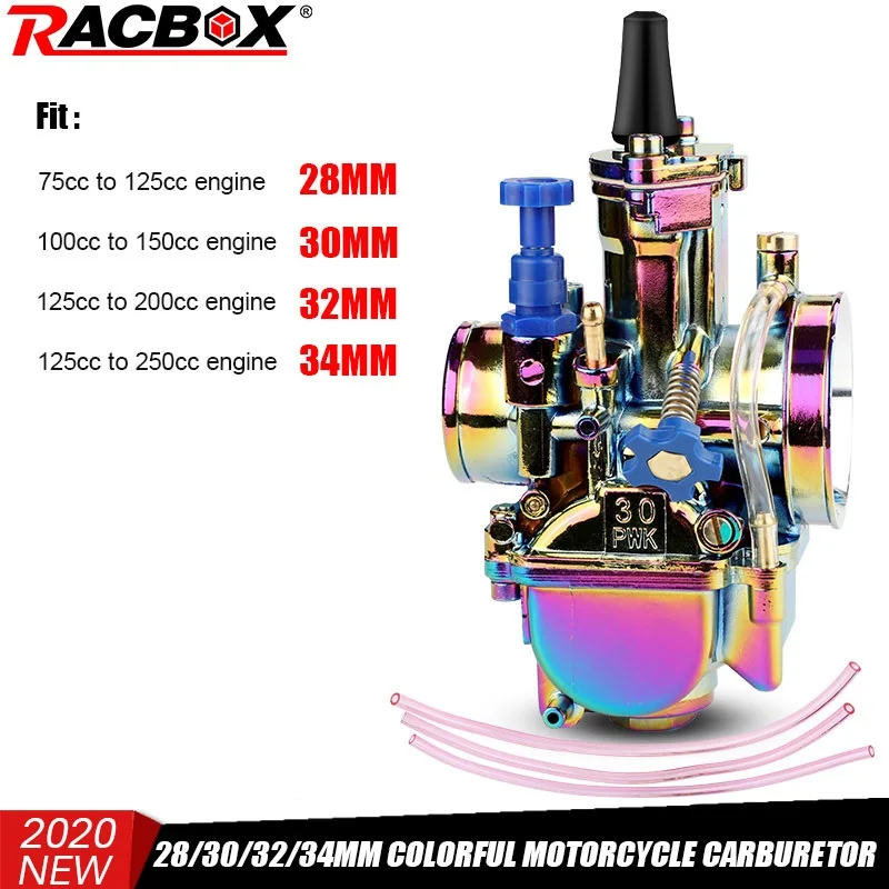 Мотоцикл 2T 4T PWK карбюратор 28 мм 30 32 34 гоночные запчасти скутеры Байк ATV 75cc-250cc