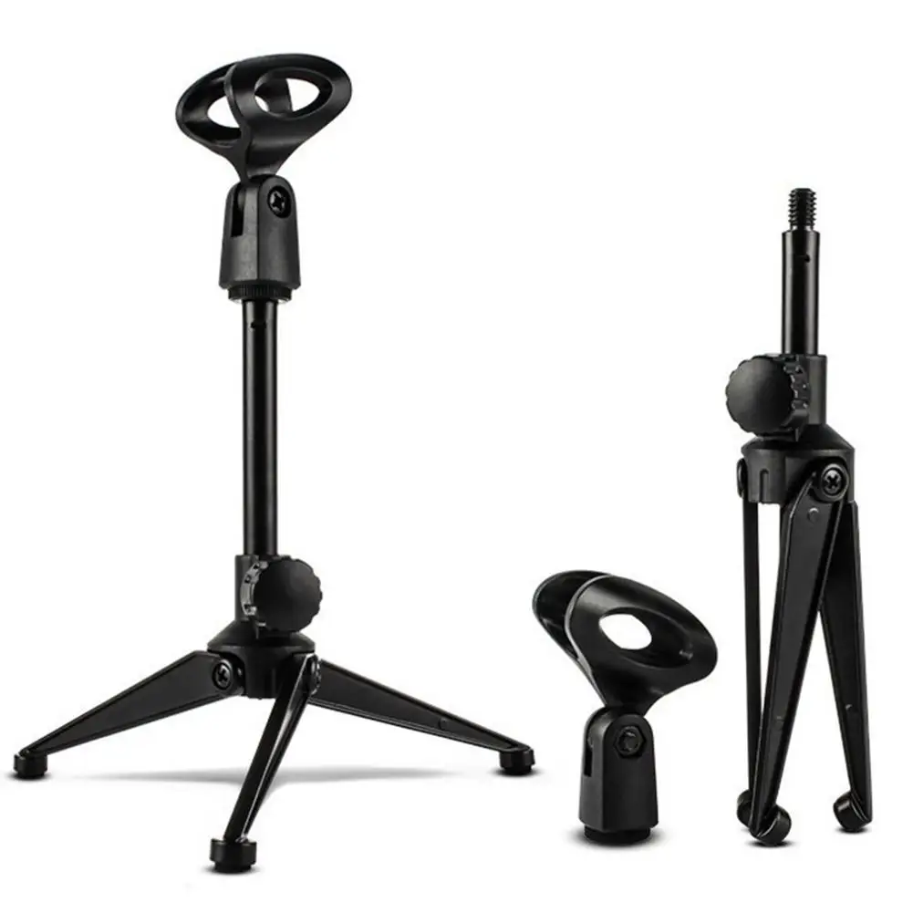 Adjustable Removable Desktop Microphone Mount Tripod Bracket Holder with Clip | Электроника