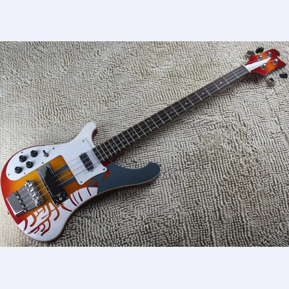 Левая ручная Rickenback fireglo электрический бас lefty Ricken 4003 Бесплатная доставка Назад