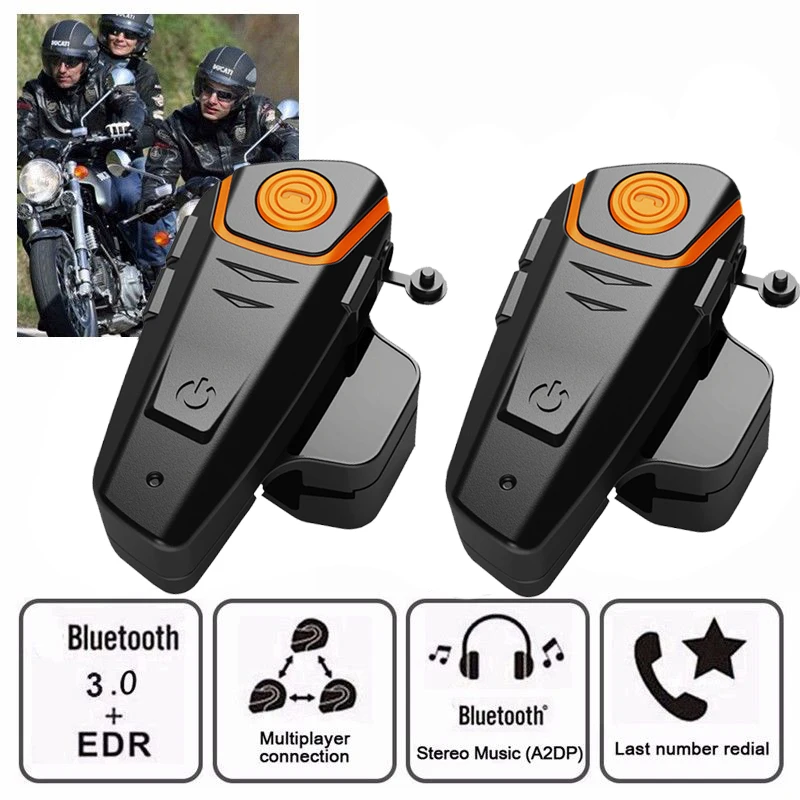 Водонепроницаемый BT-S2 BT Interphone 1000 м переговорное bluetooth-устройство для