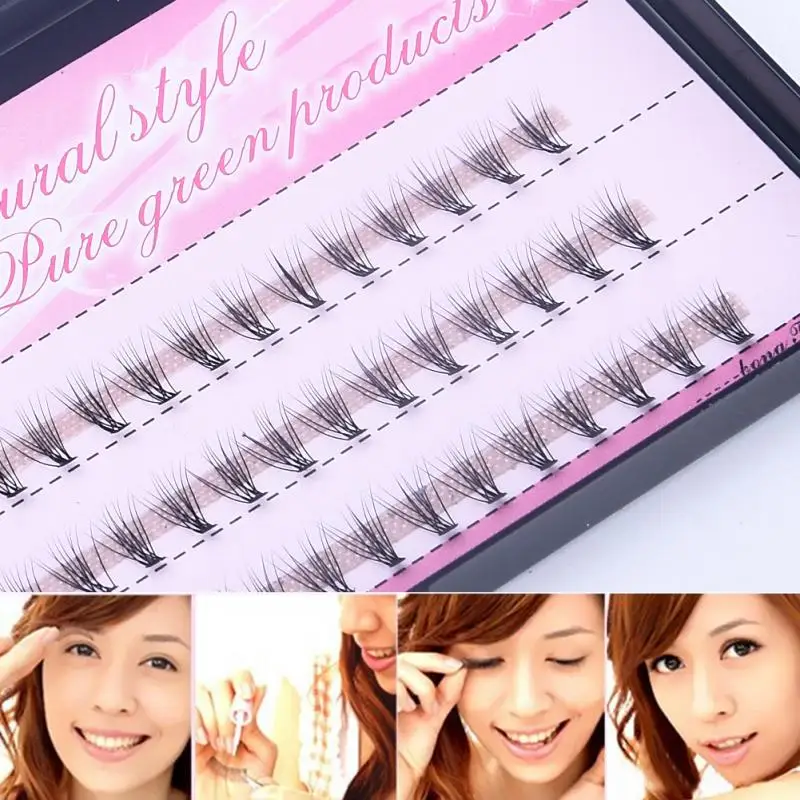 New False Eyelashes Natural Long Curl Synthetic Hair Individual Eye Lashes Professional Beauty Makeup Grafted eyelashes | Красота и