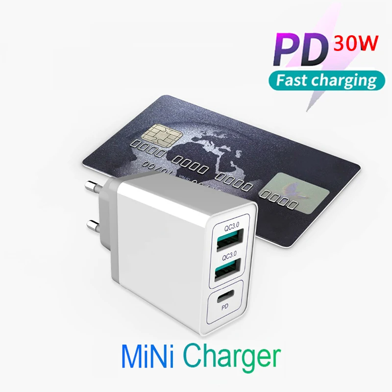 Сетевое зарядное устройство с USB-портом и поддержкой быстрой зарядки 30 Вт |