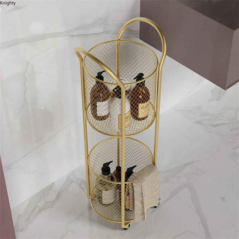 Nordic Pink Multi-function Storage Shelf Coffee Table Stroller Flower Stand Living Room Mobile Sofa Side Tables Dining Cart L |