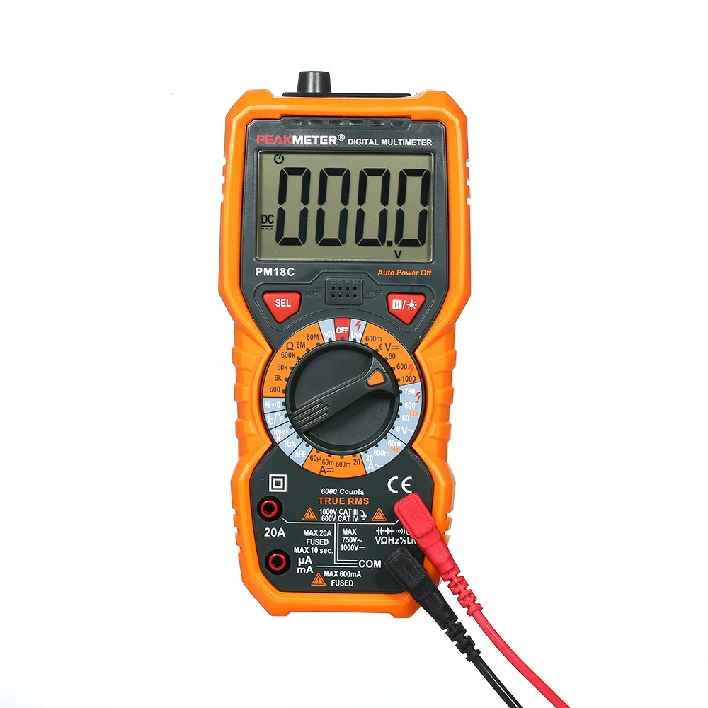 PEAKMETER PM18C мультиметр с истинным среднеквадратичным значением напряжение