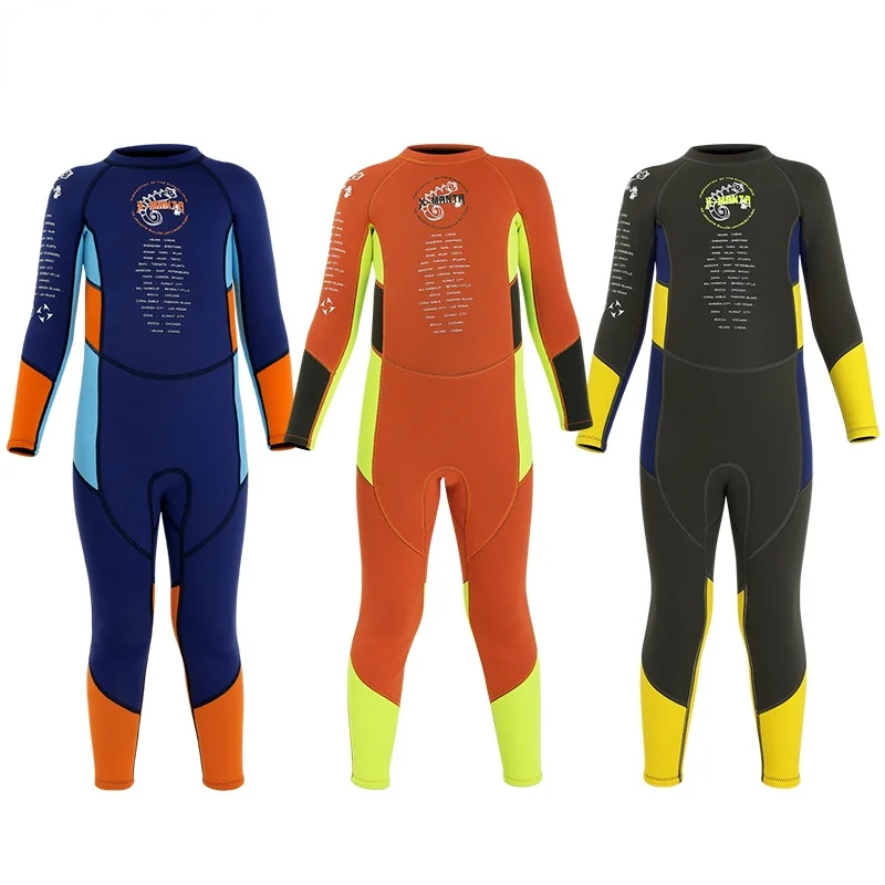 Kids Wetsuit 2.5mm Neoprene Thermal Swimsuit Youth Boy's Girl's One Piece Wet Suits for Scuba Diving Full | Спорт и