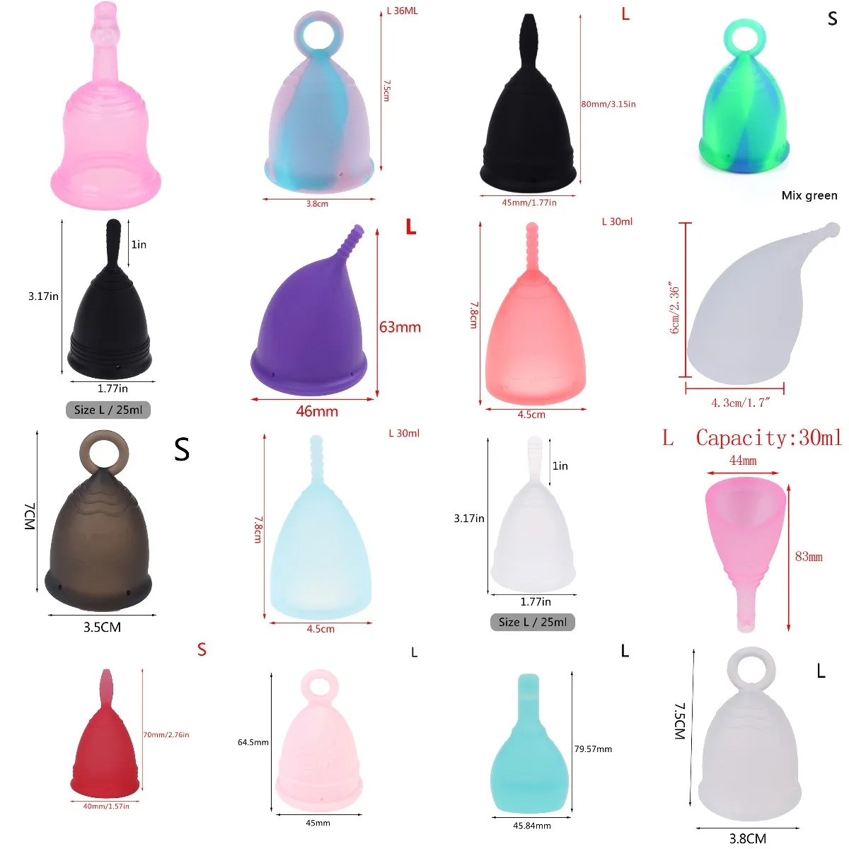 1 шт. Женская менструальная чаша из медицинского силикона 100% |