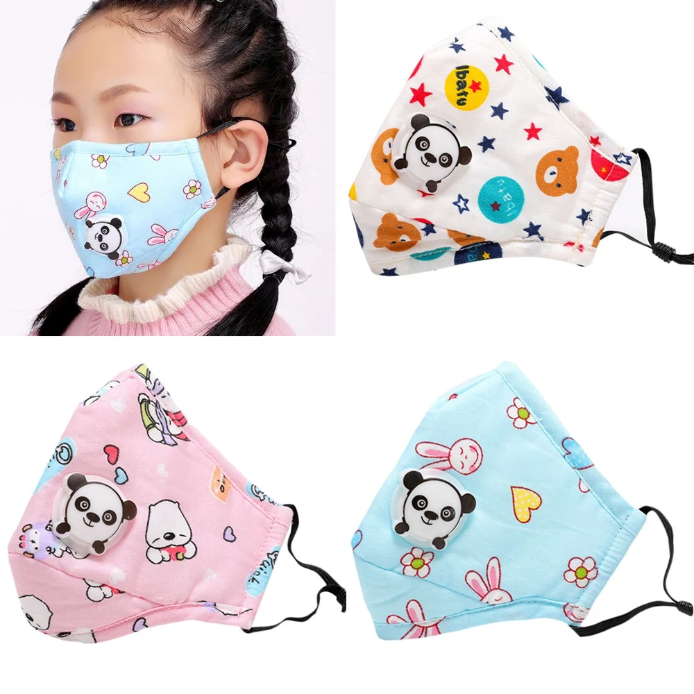 Facemask PM2.5 детская маска для рта респираторная с пандой из мультфильма плотная