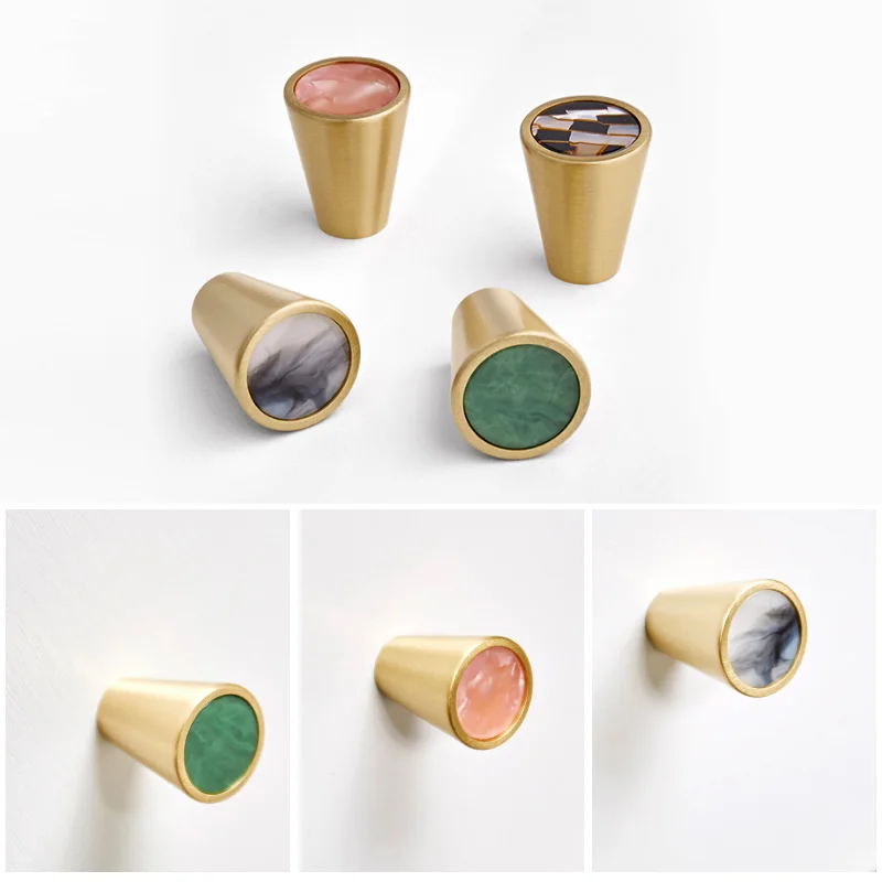 Твердые Латунные Дверные ручки и для кухонного шкафа медные мебельные ящиков