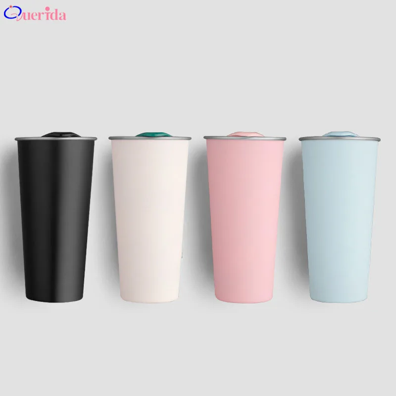 New Creative 304 Stainless Steel Coffee Mug With Cover Portable Car Vacuum Flasks Travel Thermos Milk Office Tea Cup Gifts | Дом и сад