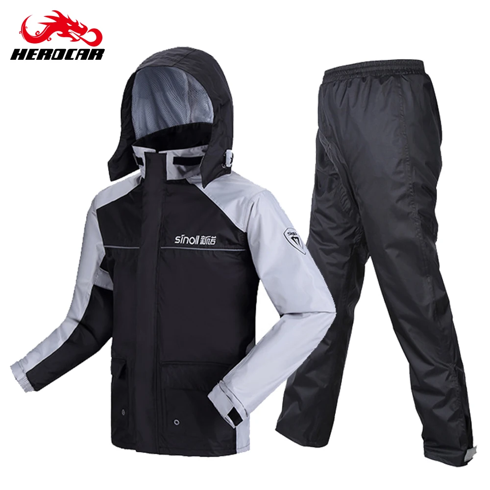 Мотоциклетный дождевик и брюки SINOLL женское водонепроницаемое пончо для езды на