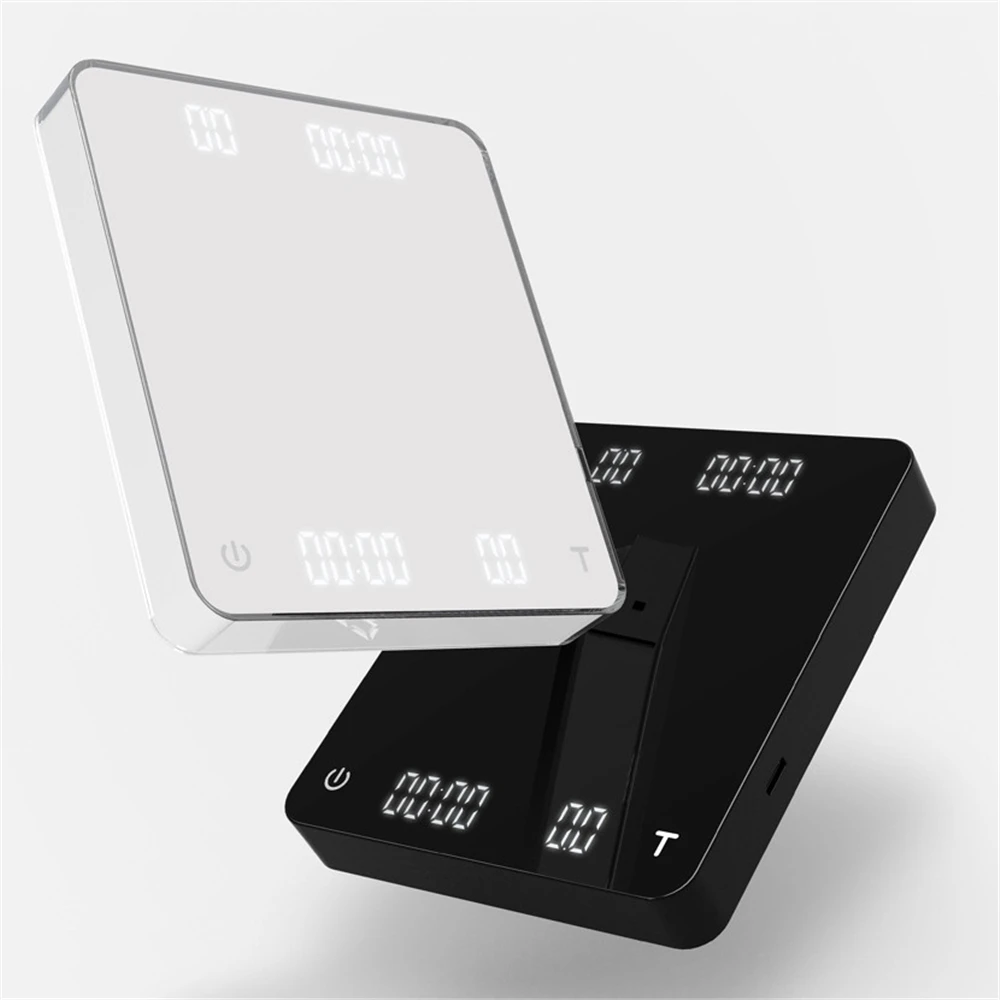 Электронные цифровые весы для кофе CAFEDE KONA с таймером и двойным экраном