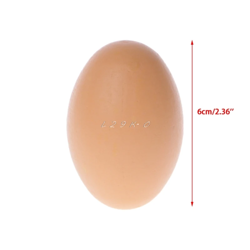 Wooden Fake Brown Egg Cartoon Ornament Kids Drawing Toy Etching Hatching Craft | Art Sets