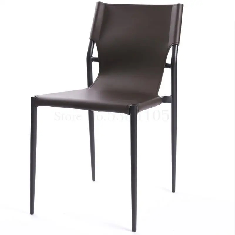 Обеденный стул в скандинавском стиле современный простой металлический