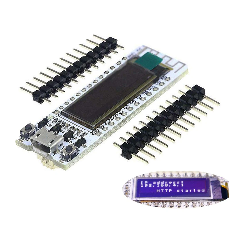 ESP8266 OLED WiFi Kit 0.91 Inch Blue Display WiFi+Bluetooth CP2014 Internet Development Board for Arduino NodeMCU | Электронные