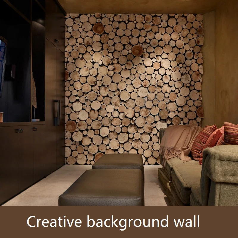 Фон сделай сам украшение стены круглые твердые деревянные фишки креативные