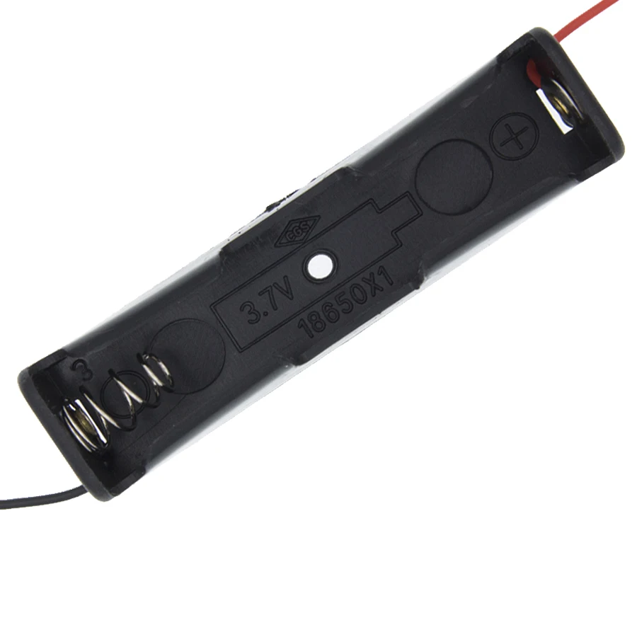 1 шт Новинка 18650 Батарея держатель коробка чехол черного цвета с провод 3 7 в клип -