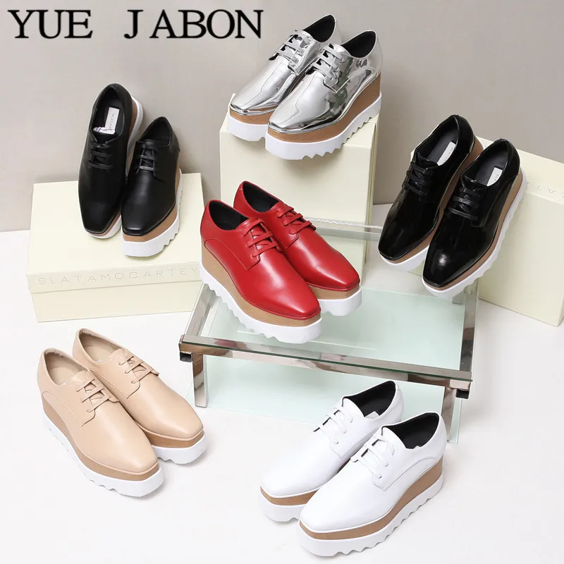 wholesale Lady platform shoes Genuine leather wedge square toe hot sale height increasing star Ladies Wedge Heels | Обувь