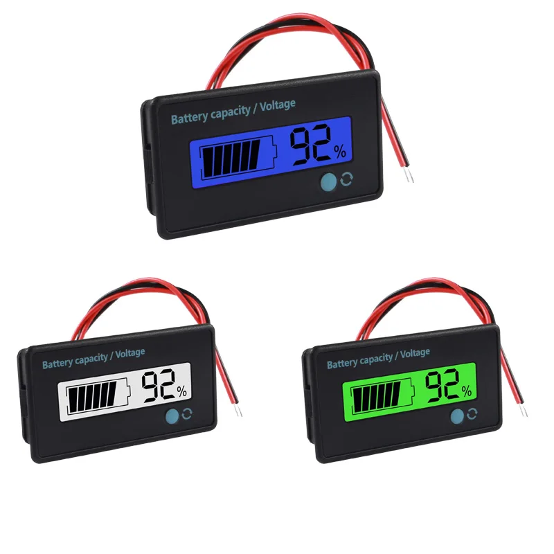 Измеритель емкости аккумулятора 12 В постоянного тока индикатор напряжения 24 36 48