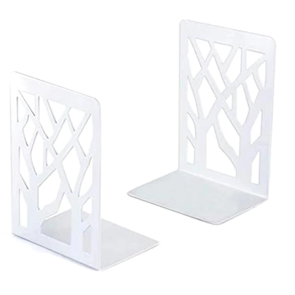 1 Pair Metal Fashion Bookends for Shelves Bookend Supports and Desk |