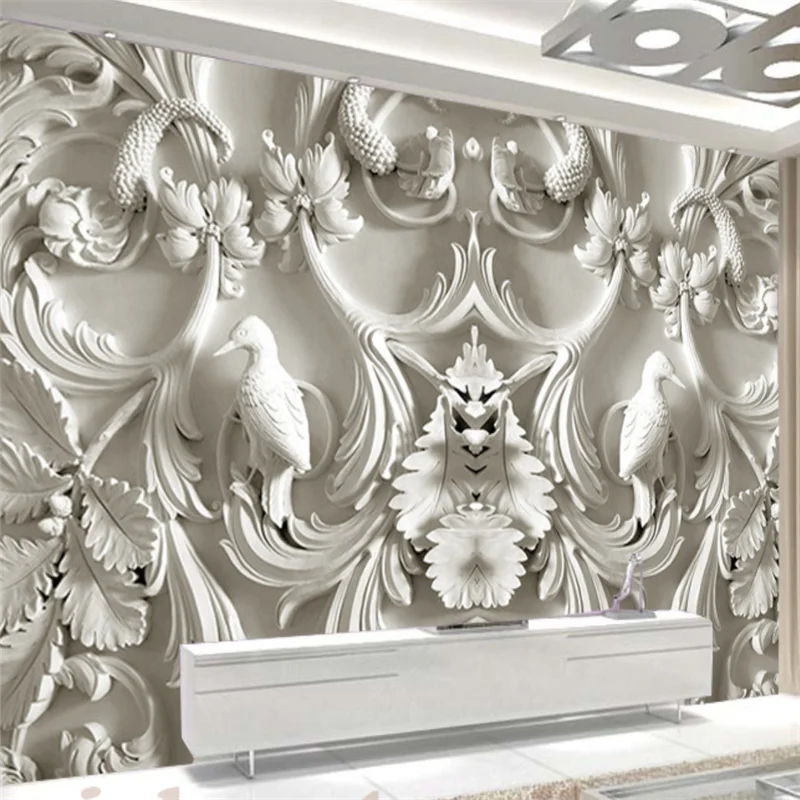 Настенная роспись beibehang Классическая картина на стену белая Европа 8D стерео