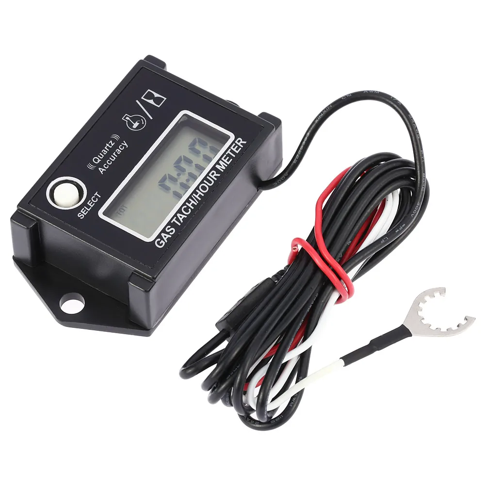 LCD Digital Tachometer Tach/Hour Meter RPM Tester termometro for 2/4 Stroke Engine Motorcycles tachometer motor | Инструменты