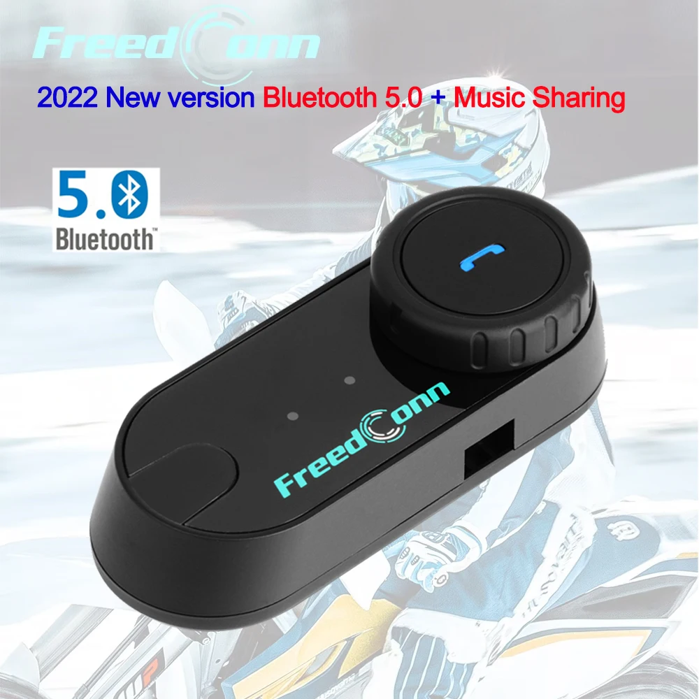 2022 New version FreedConn TCOM VB Motorcycle Intercom Bluetooth 5.0 Helmet Headset Music Sharing With FM Radio Waterproof | Автомобили и