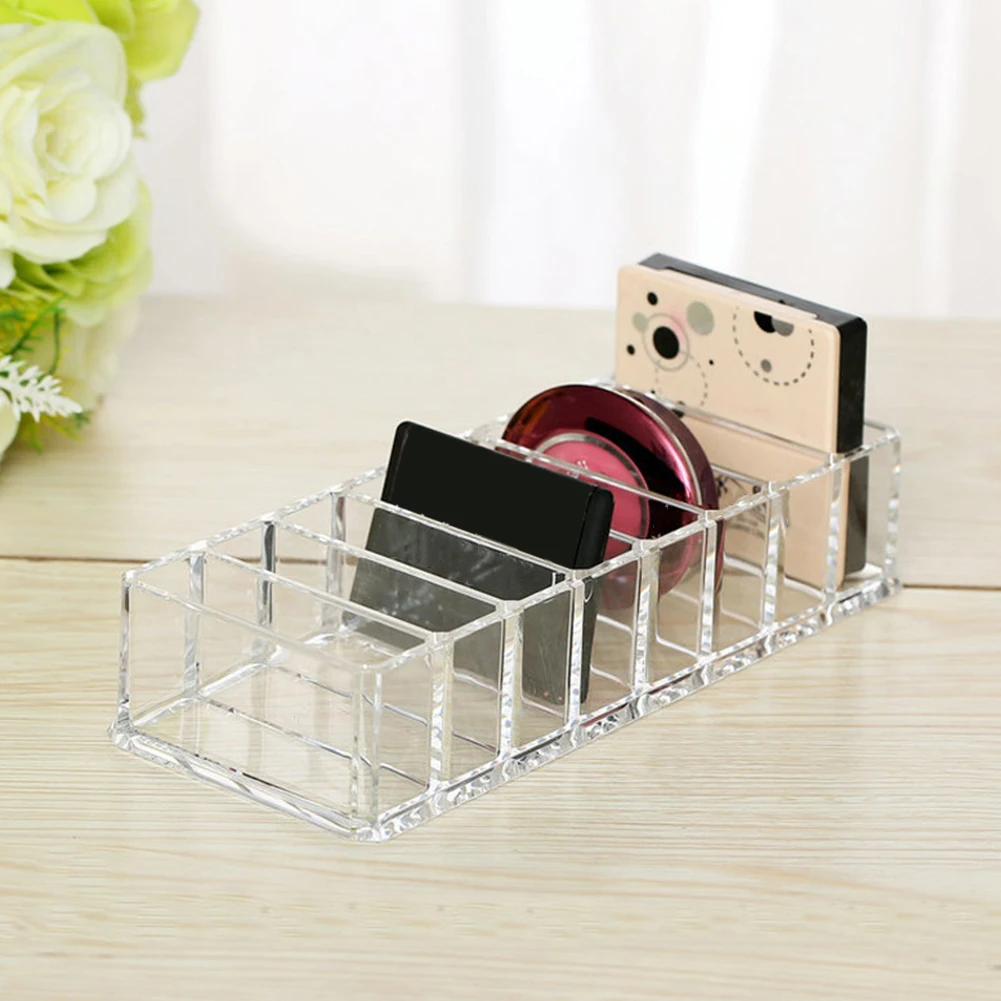 Прозрачный акриловый Органайзер для макияжа компактный румян хайлайтеров