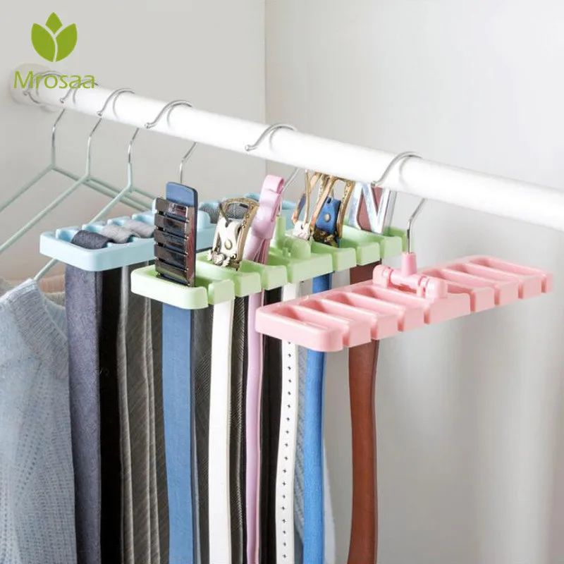 Прочная пластиковая вешалка для галстуков поясов шарфов хранения одежды