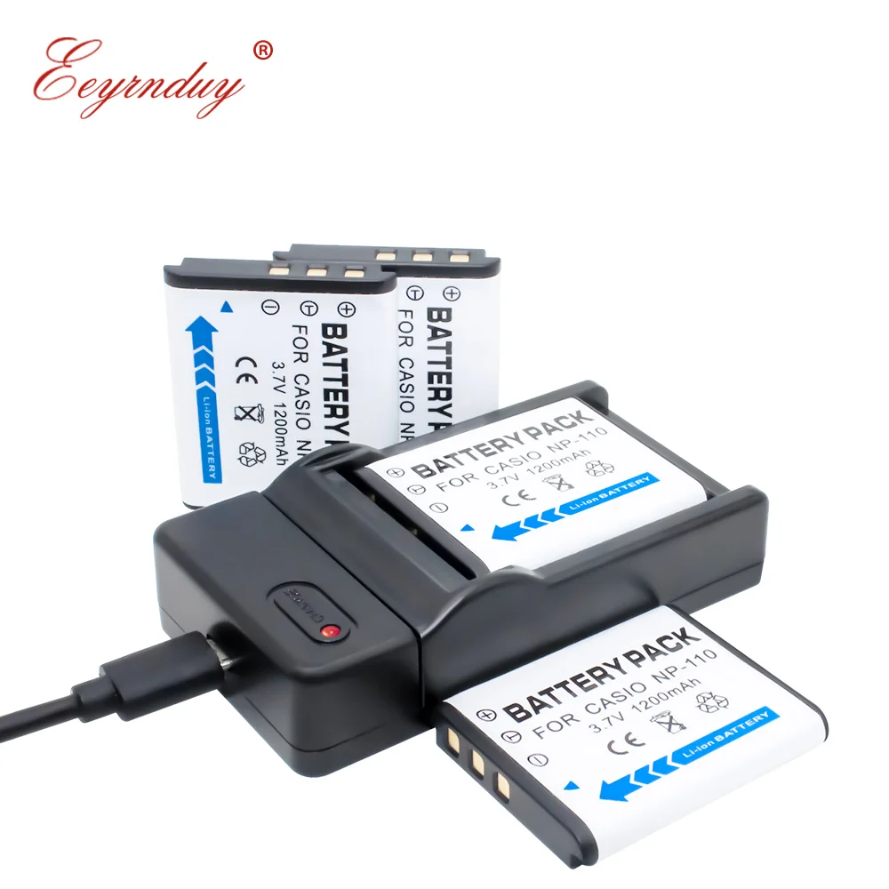 4x NP-110 CNP-110 набор цифровых аккумуляторов CNP110 литиевых батарей NP110 для Casio EX-Z2000 Z2300