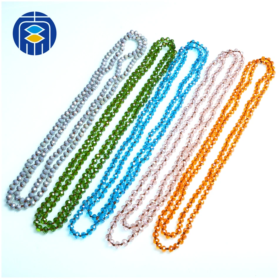 Женское длинное ожерелье с кристаллами Juleecrystal 60 дюймов ручная работа | Украшения