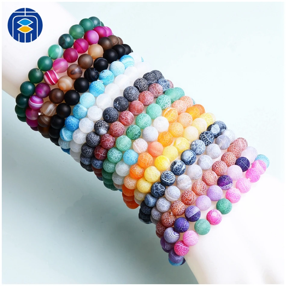 Классический Браслет из натурального камня 8 мм браслет агата оптовая продажа