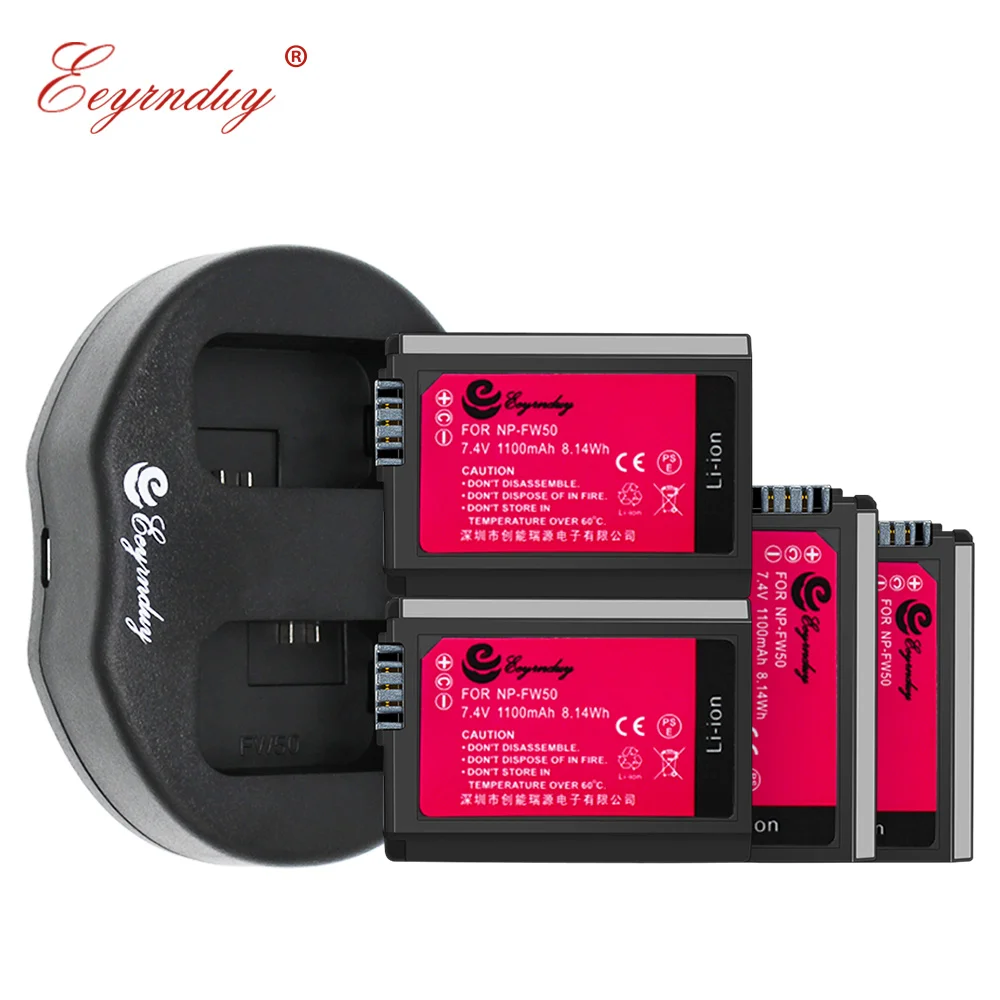 4 шт. NP-FW50 NPFW50 зарядное устройство набор для Sony Alpha a6500 a6300 a7 7R a7R II a7II NEX-3 NEX-3N dslr