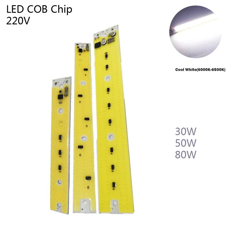 Прожектор светодиодный чип Smart IC 30-80 Вт AC 220 В COB полоса для прожектора высокой