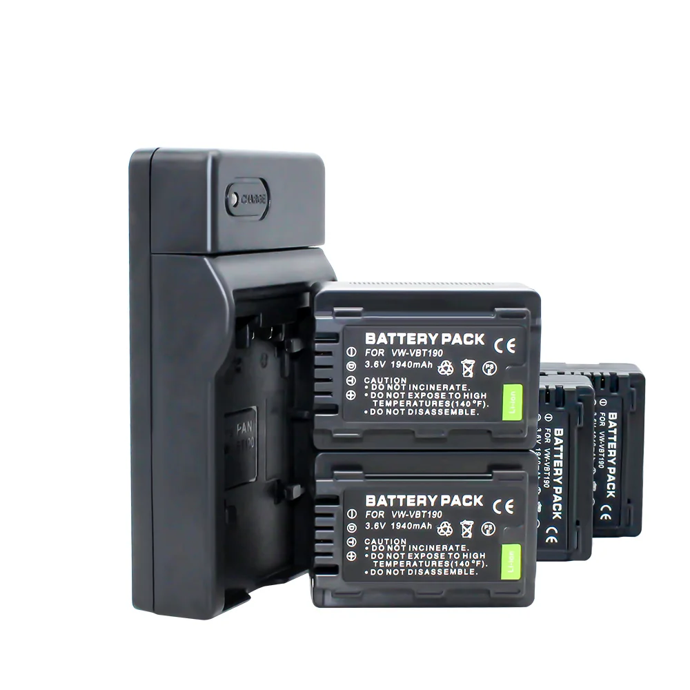 4 шт. VW-VBT380 батареи + 1 USB зарядное устройство для Panasonic HCV380 HCV510 HCV520 HCV550 HC-V710 HC-V720 HC-V750 |