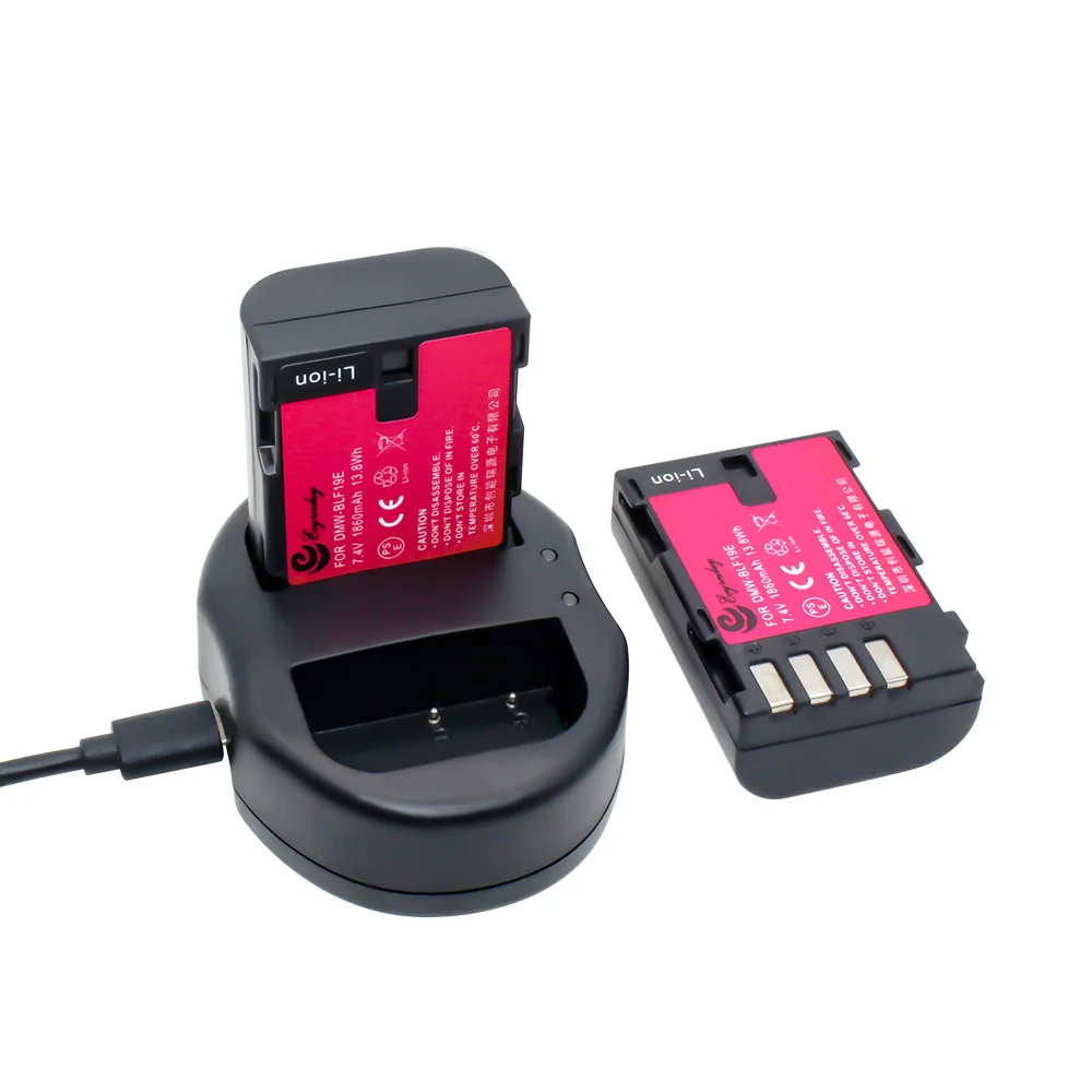 2 шт. DMW BLF19 BLF19E BLF19e BLF19PP батарея + двойное зарядное устройство USB для Panasonic Lumix GH3 GH4 GH5