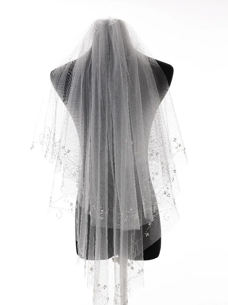 Новое поступление элегантные свадебные аксессуары с вырезами фатиновая Фата