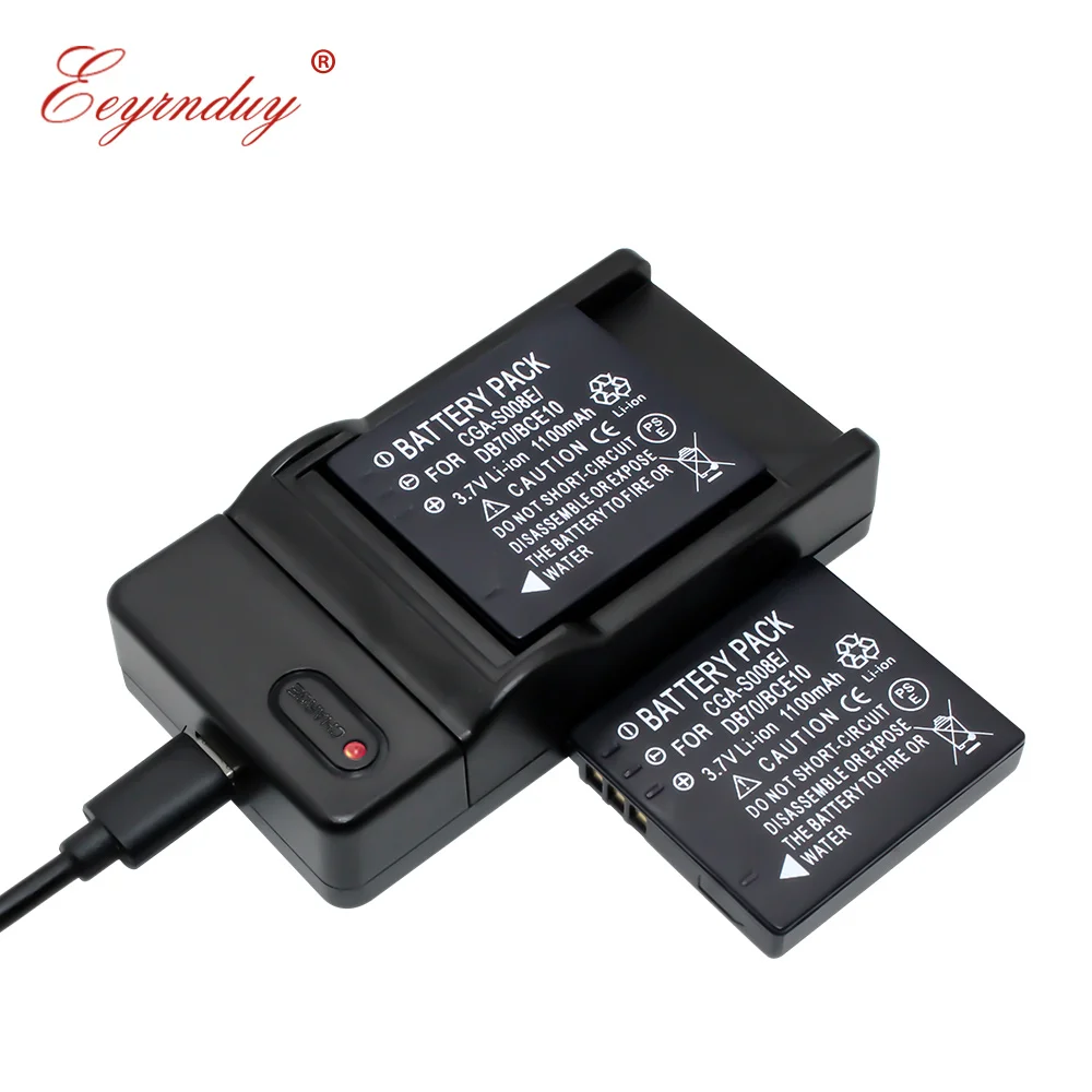 2x DMW BCE10 CGA S008E DB70 камера зарядное устройство набор для Panasonic Lumix DMC FS5 FS20 FX36|Цифровые