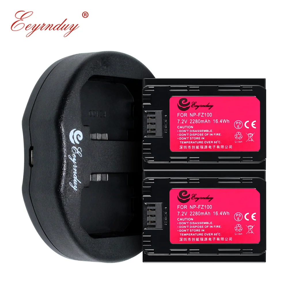 NP-FZ100 NP FZ100 2 шт батарея для цифровой камеры и USB двойное зарядное устройство sony a9