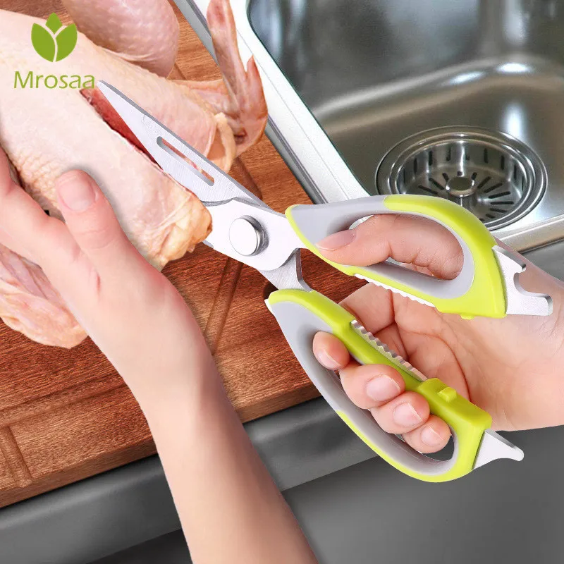 Multi-Function Kitchen Scissors Cutter Knife With Magnet Cover Vegetable Knives For Meat Potato Cheese Chicken Cut Tool | Дом и сад