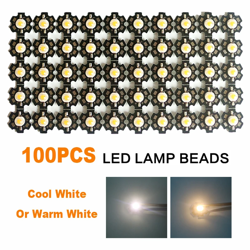 100 шт. светодиодный COB чип лампы Диоды лампа DIY SMD Холодный/теплый белый светильник