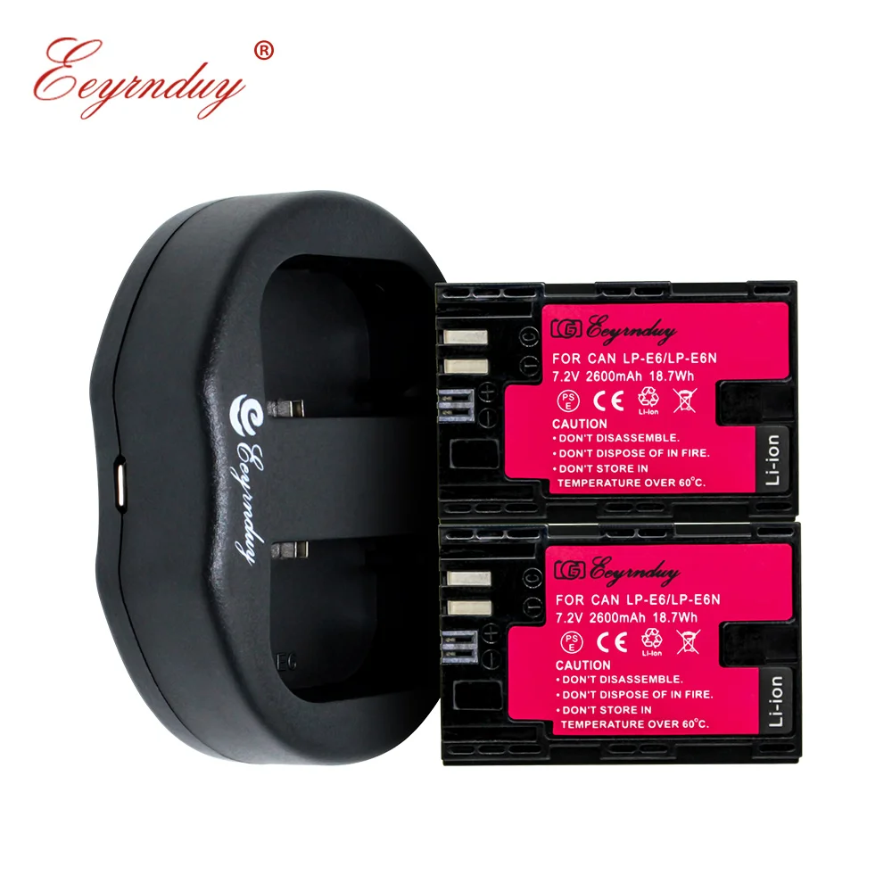 Зарядное устройство для аккумулятора 2 шт. 5D Mark II III IV 70D 5Ds 6D 80D 7D 60D R DSLR|battery for