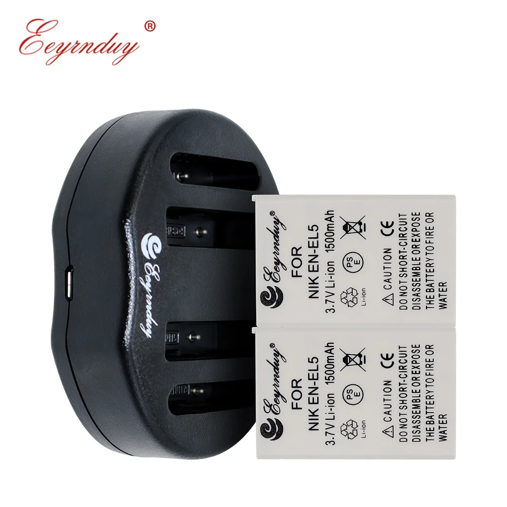 EN EL5 ENEL5 1 шт. двойное зарядное устройство + 2x батарея для Nikon coolpix P3 P4 P80 P90 P100 P500 P510 P520